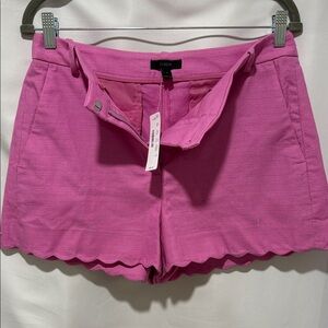 J. Crew Pink Scallop Hem Shorts